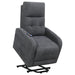 Howie Upholstered Power Lift Massage Chair Charcoal - Walo Furniture 