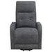 Howie Upholstered Power Lift Massage Chair Charcoal - Walo Furniture 