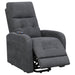 Howie Upholstered Power Lift Massage Chair Charcoal - Walo Furniture 