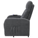 Howie Upholstered Power Lift Massage Chair Charcoal - Walo Furniture 