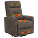 Henrietta Upholstered Power Lift Massage Chair Brown - Walo Furniture 