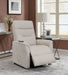 Henrietta Upholstered Power Lift Massage Chair Beige - Walo Furniture 