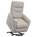 Henrietta Upholstered Power Lift Massage Chair Beige - Walo Furniture 