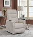 Henrietta Upholstered Power Lift Massage Chair Beige - Walo Furniture 