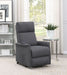 Herrera Upholstered Power Lift Massage Chair Charcoal - Walo Furniture 