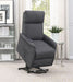 Herrera Upholstered Power Lift Massage Chair Charcoal - Walo Furniture 