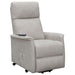 Herrera Upholstered Power Lift Massage Chair Beige - Walo Furniture 