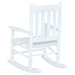 Annie Slat Back Solid Wood Kids Rocking Chair White - Walo Furniture 