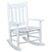 Annie Slat Back Solid Wood Kids Rocking Chair White - Walo Furniture 