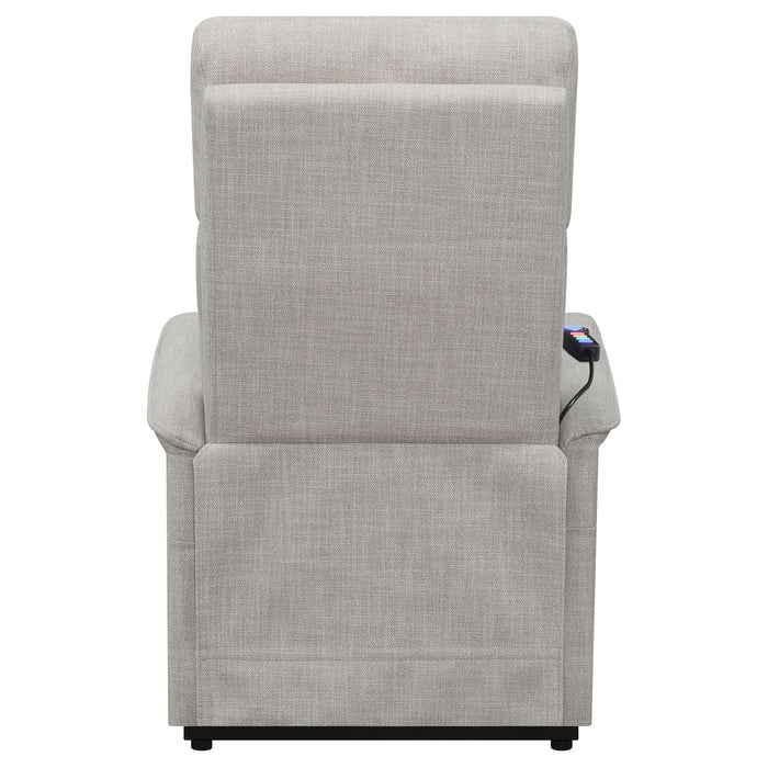 Herrera Upholstered Power Lift Massage Chair Beige - Walo Furniture 