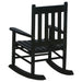 Annie Slat Back Solid Wood Kids Rocking Chair Black - Walo Furniture 