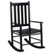 Annie Slat Back Solid Wood Rocking Chair Black - Walo Furniture 