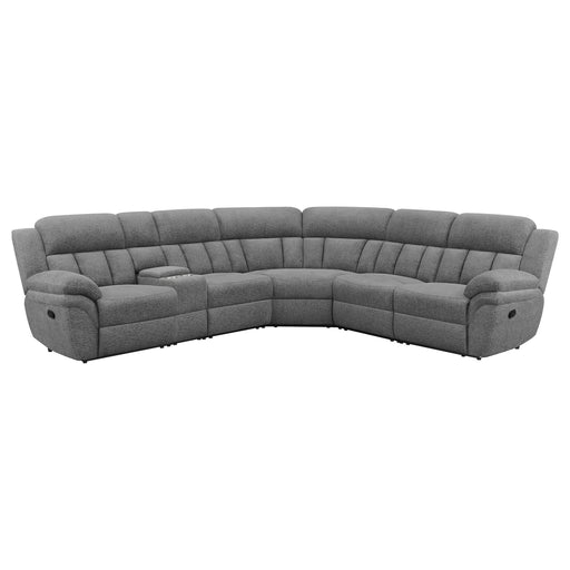 Bahrain 6-piece Modular Reclining Sectional Sofa Charcoal - Walo Furniture 