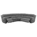 Bahrain 6-piece Modular Reclining Sectional Sofa Charcoal - Walo Furniture 