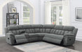 Bahrain 6-piece Modular Reclining Sectional Sofa Charcoal - Walo Furniture 