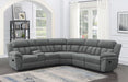 Bahrain 6-piece Modular Reclining Sectional Sofa Charcoal - Walo Furniture 