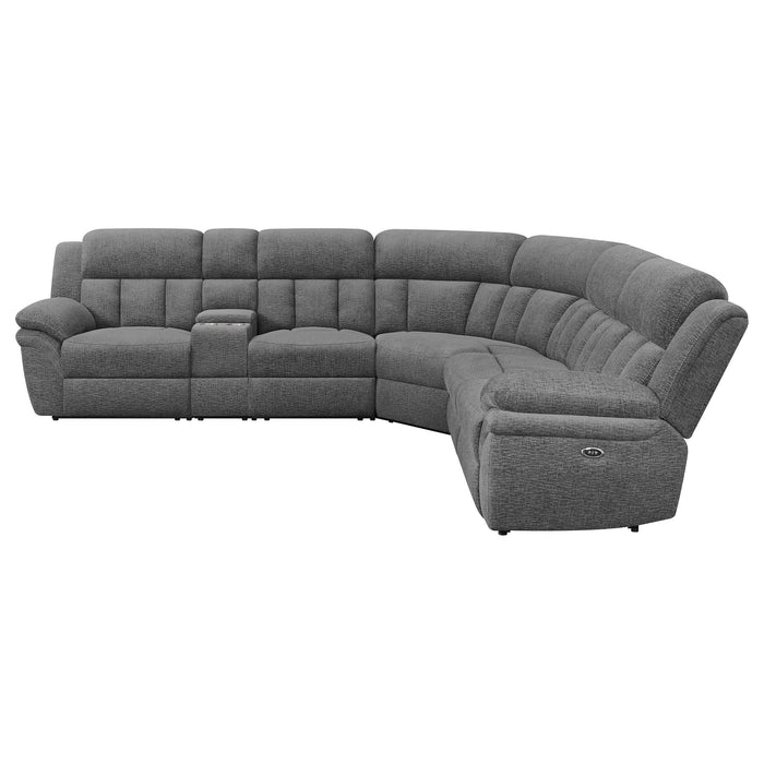 Bahrain 6-piece Modular Power Reclining Sectional Charcoal - Walo Furniture 