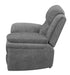 Bahrain Upholstered Glider Recliner Charcoal - Walo Furniture 