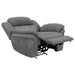 Bahrain Upholstered Power Glider Recliner Charcoal - Walo Furniture 