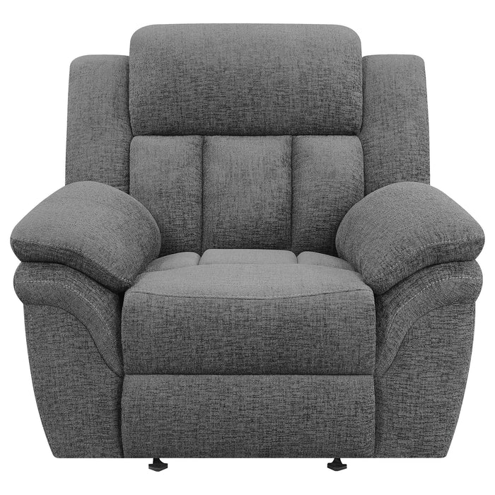 Bahrain Upholstered Power Glider Recliner Charcoal - Walo Furniture 