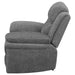 Bahrain Upholstered Power Glider Recliner Charcoal - Walo Furniture 