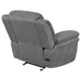 Bahrain Upholstered Power Glider Recliner Charcoal - Walo Furniture 