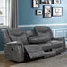 Conrad Upholstered Padded Arm Motion Sofa Grey - Walo Furniture 