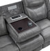 Conrad Upholstered Padded Arm Motion Sofa Grey - Walo Furniture 