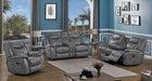 Conrad Upholstered Padded Arm Motion Sofa Grey - Walo Furniture 