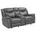 Conrad 3-piece Upholstered Padded Arm Motion Sofa Set Grey - Walo Furniture 