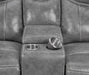 Conrad Upholstered Padded Arm Glider Loveseat Grey - Walo Furniture 