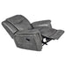 Conrad Upholstered Padded Arm Glider Recliner Grey - Walo Furniture 