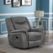 Conrad Upholstered Padded Arm Glider Recliner Grey - Walo Furniture 