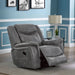 Conrad Upholstered Padded Arm Glider Recliner Grey - Walo Furniture 