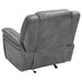 Conrad Upholstered Padded Arm Glider Recliner Grey - Walo Furniture 