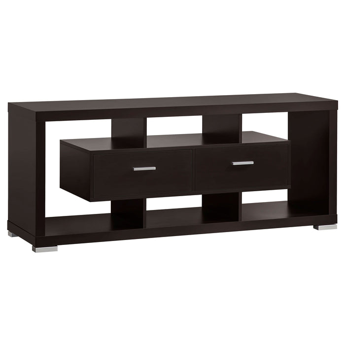 Darien 2-drawer Engineered Wood 59" TV Stand Cappuccino - Walo Furniture 