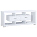 Darien 2-drawer Engineered Wood 59" TV Stand White - Walo Furniture 