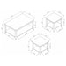 Brooks 3-piece Rectangular Coffee Table Set Cappuccino - Walo Furniture 