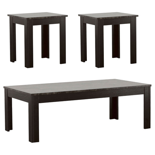 Rhodes 3-piece Faux Marble Top Coffee Table Set Grey - Walo Furniture 