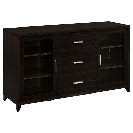 Lewes 2-door Engineered Wood 60" TV Stand Cappuccino - Walo Furniture 