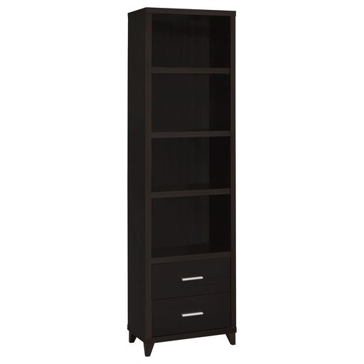 Lewes 4-shelf Engineered Wood Media Tower Cappuccino - Walo Furniture 