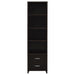 Lewes 4-shelf Engineered Wood Media Tower Cappuccino - Walo Furniture 