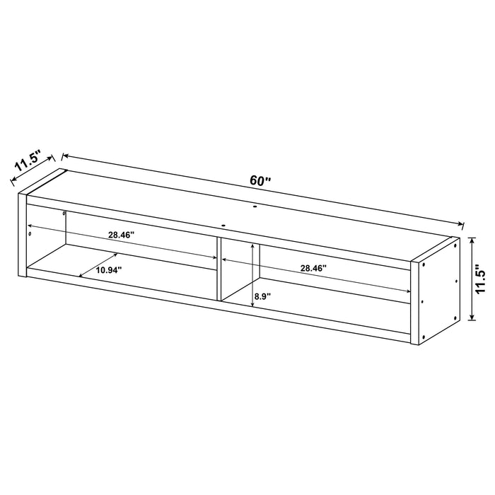 Lewes 4-piece 60" TV Entertainment Center Cappuccino - Walo Furniture 