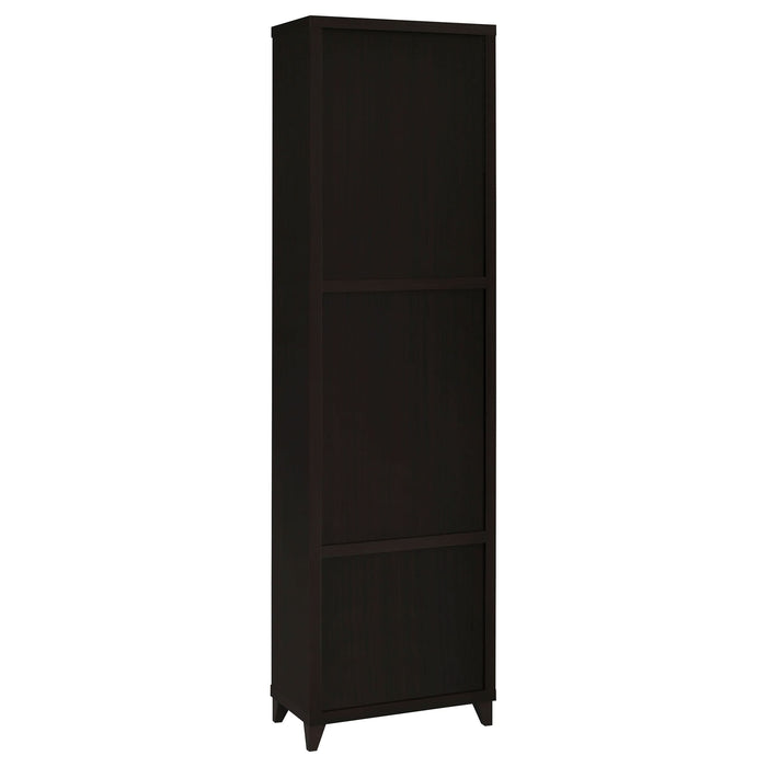 Lewes 4-shelf Engineered Wood Media Tower Cappuccino - Walo Furniture 