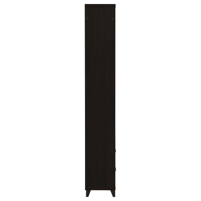 Lewes 4-shelf Engineered Wood Media Tower Cappuccino - Walo Furniture 