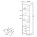 Lewes 4-shelf Engineered Wood Media Tower Cappuccino - Walo Furniture 