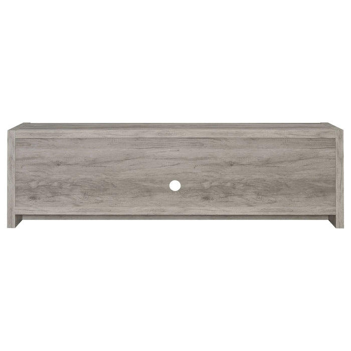 Burke 2-door Engineered Wood 71" TV Stand Grey Driftwood - Walo Furniture 