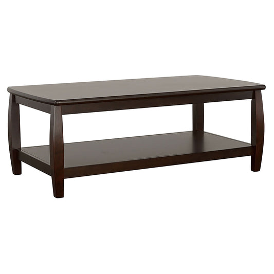 Dixon 1-shelf Rectangular Wood Coffee Table Espresso - Walo Furniture 