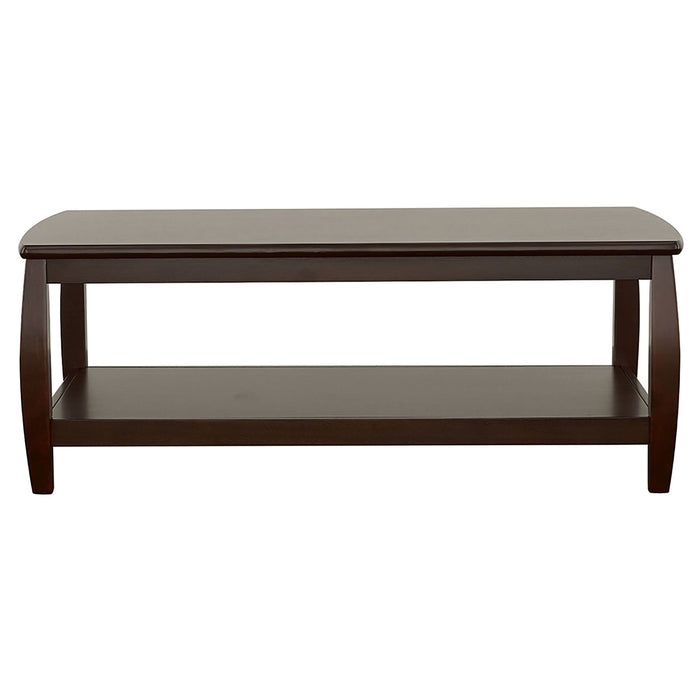 Dixon 1-shelf Rectangular Wood Coffee Table Espresso - Walo Furniture 