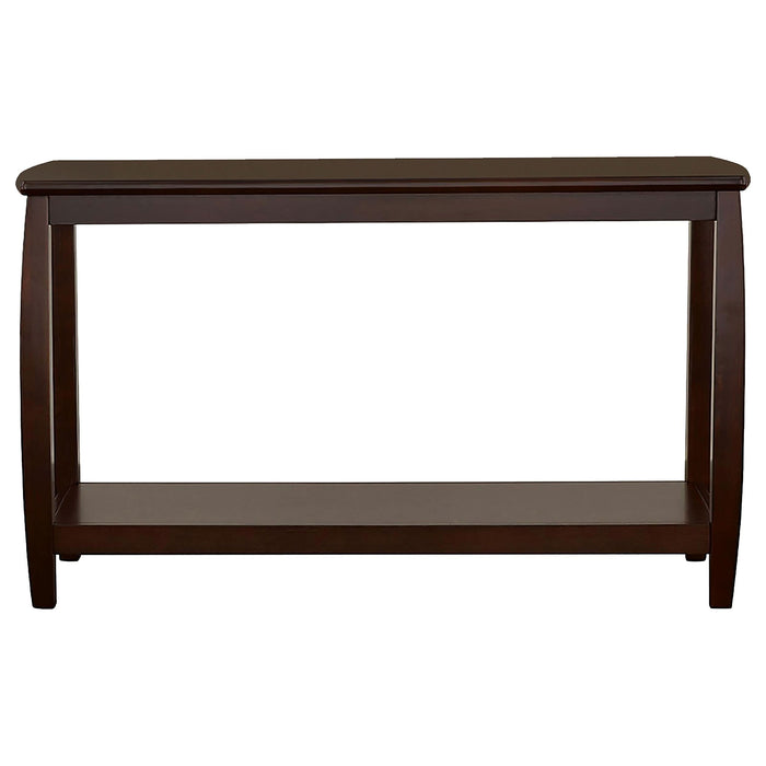 Dixon Wood Entryway Console Table with Shelf Cappuccino - Walo Furniture 